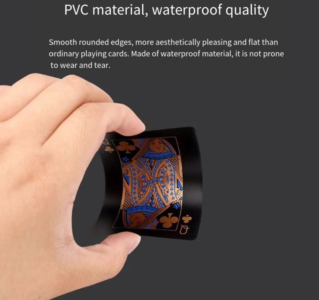 Waterproof PVC Playing Cards Set - Durable 54-Card Deck for Parties Games Cardistry and Magic Tricks Ideal for Family Fun