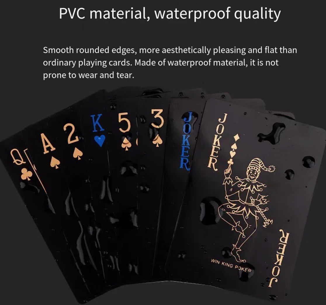 Waterproof PVC Playing Cards Set - Durable 54-Card Deck for Parties Games Cardistry and Magic Tricks Ideal for Family Fun
