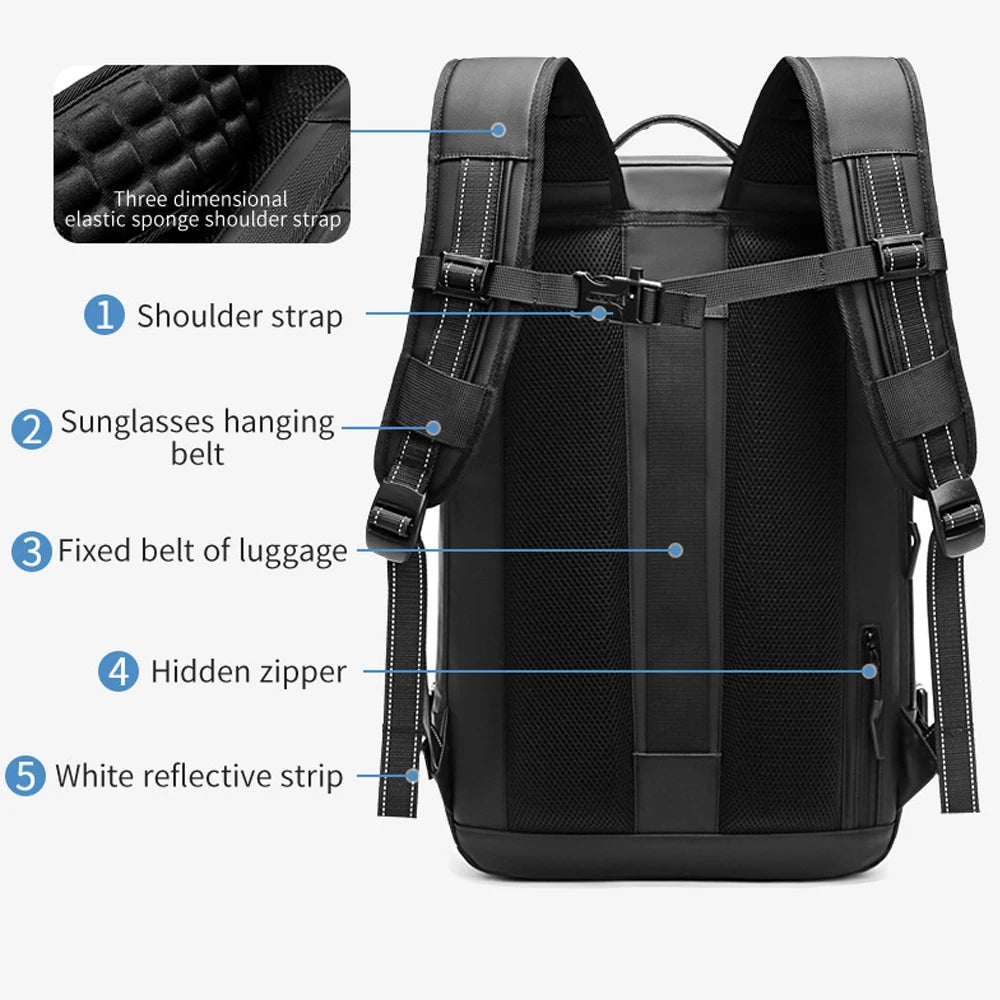 Vacpack Backpack, 60l Expandable Backpack With Vacuum Compression, Waterproof And Anti-theft Vacuum