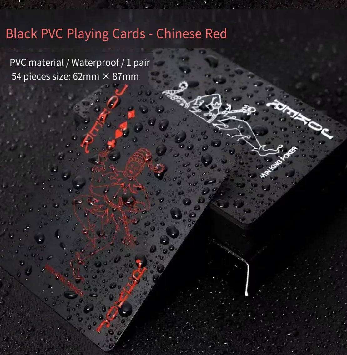 Waterproof PVC Playing Cards Set - Durable 54-Card Deck for Parties Games Cardistry and Magic Tricks Ideal for Family Fun