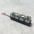 4Keys Keyboard Key Irritability Toy, Finger Pressure Relief Button, Adult Office Stress-relieving and Calming Key Chain Gift
