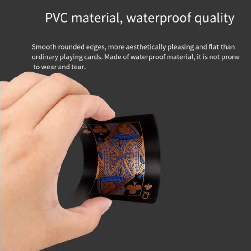 Waterproof PVC Playing Cards Set - Durable 54-Card Deck for Parties Games Cardistry and Magic Tricks Ideal for Family Fun